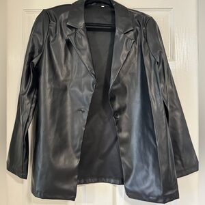 Black leather jacket